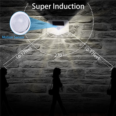 Solar Light Outdoor 100 LED Wall Lamp PIR Motion Sensor