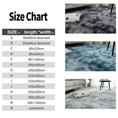 Fluffy Large Carpet Living Room Plush Lounge Rug in The Bedroom Floor Mat Soft Velvet Carpets For Children Kids Decoration  ﻿