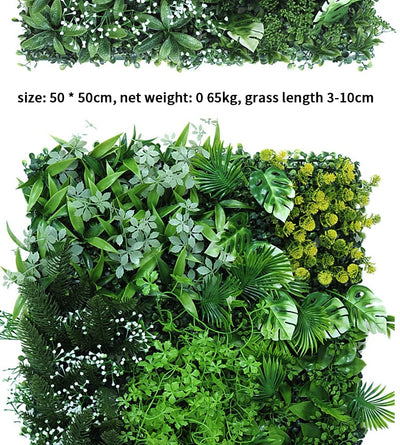 Artificial Plant Wallboard Plastic Outdoor Wall Lawn Wedding Background Garden Hotel Wall Decoration