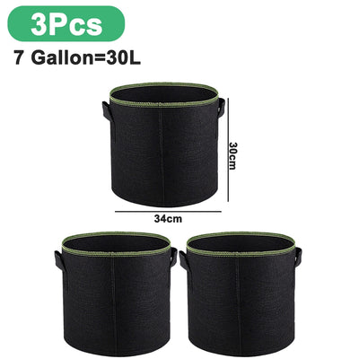 1-10 Gallon Grow Bags Felt Plant Grow Pot Potato Tomato Planting Bag Garden Vegetables Plant Bags Fabric Flower Pots