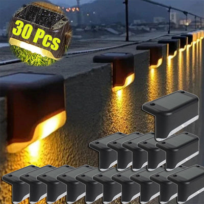 LED Solar Step Lamp Path Stair Light Fence Light