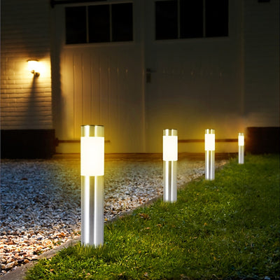 Solar Garden Pathway Lights Outdoor LED Lighting Ground Plug Bollard Light for Patio, Gardens, Pathways,Lawn,Yard