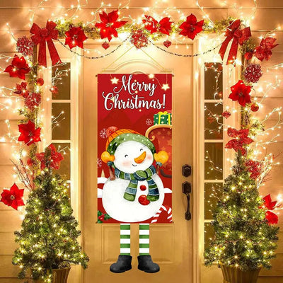 Christmas Hanging Door Flag Decoration