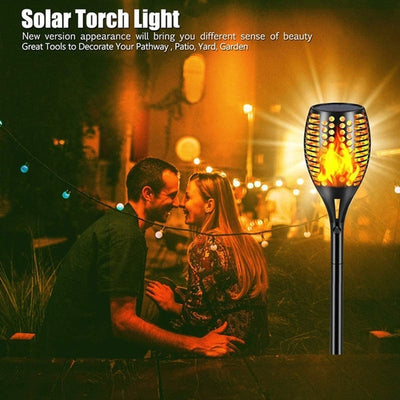 Solar Flame Torch Light Flickering Light Waterproof Garden Decoration Outdoor Lawn Path Yard Patio Floor Lamp