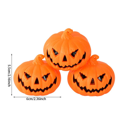 3Pcs Halloween Pumpkin LED Night Light Haunted House Horror Props Halloween Party Home Indoor Decoration Supplies Kids Favors