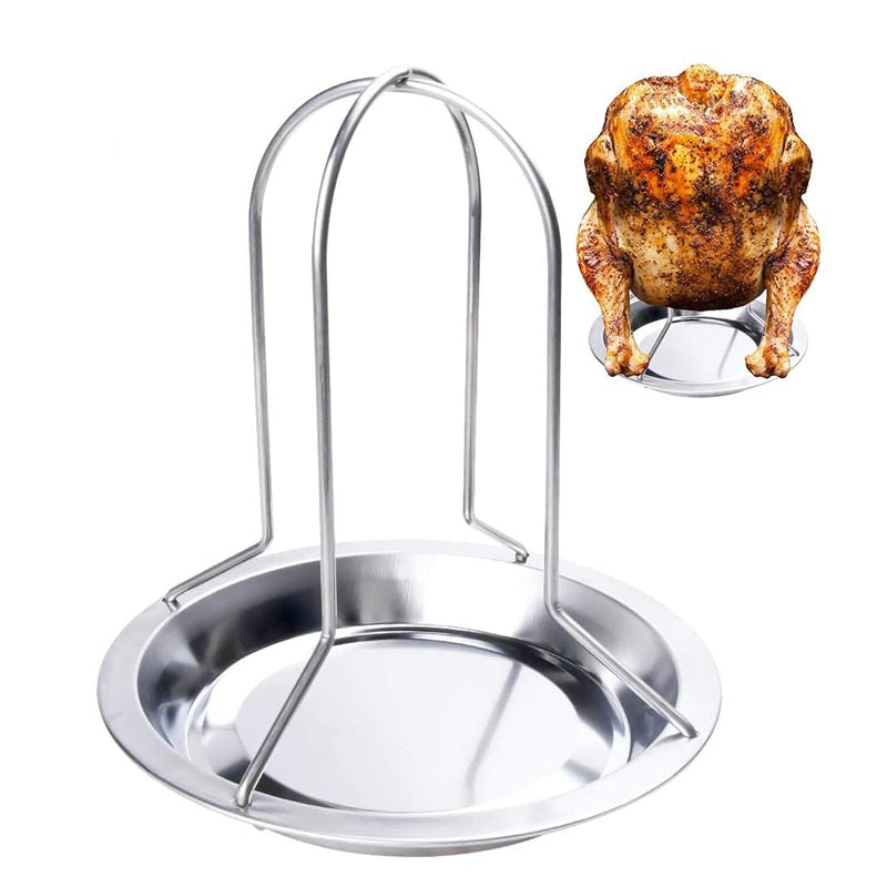 Chicken Roaster Rack With Bowl Carbon Roaster BBQ Grill