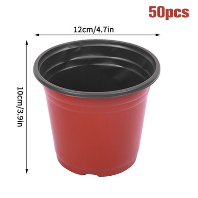 50/20pcs Plastic Flowerpots Transplant Flower Pot Gardening Plant