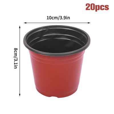 50/20pcs Plastic Flowerpots Transplant Flower Pot Gardening Plant