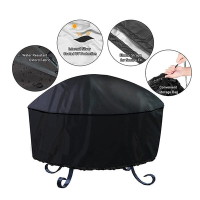 Waterproof Fire Pit Cover Protector Outdoor Garden