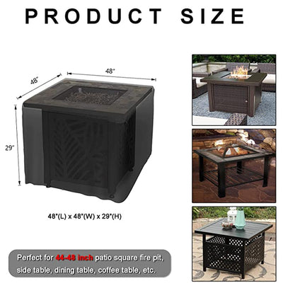 Square Fire Pit Cover Brazier Cover for Propane Brazier