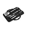 Stainless steel barbecue set fork shovel tongs clip 3-piece  BBQ carry case