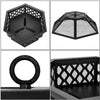 Portable Outdoor Fire pit Round Lattice Fireplace