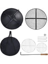 Fire Pit BBQ Grill Round Basin Collapsable