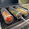 Round Rotisserie Basket BBQ Stainless Steel Smoked Mesh Cage BBQ