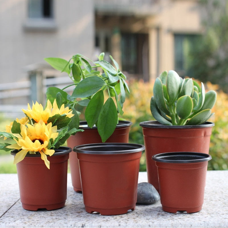 50/20pcs Plastic Flowerpots Transplant Flower Pot Gardening Plant