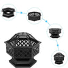 Portable Outdoor Fire pit Round Lattice Fireplace