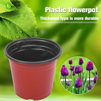 50/20pcs Plastic Flowerpots Transplant Flower Pot Gardening Plant