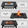 Fire Pit Bowl with Spark Protection Grill Grate Fire Pit