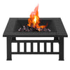 Fire Pit Bowl with Spark Protection Grill Grate Fire Pit